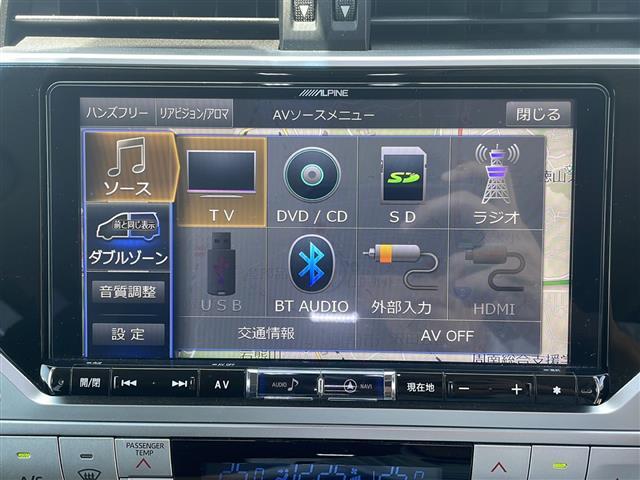 【オーディオソース】CD、DVD、Bluetooth、AM、FMが使えます！テレビも視聴できます♪車内のエンタメもバッチリです♪