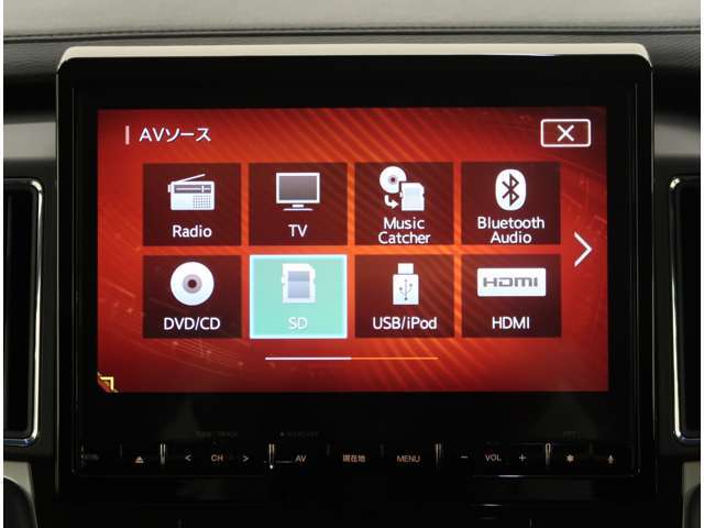 デリカD:5オリジナル10.1型ナビ　フルセグTV　Bluetooth接続可能　DVD＆CD再生　USB接続可能