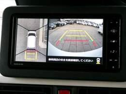 バックガイドモニターで、後方を確認しながら安心して駐車することができます。運転初心者も熟練者も必須の機能ですよ！