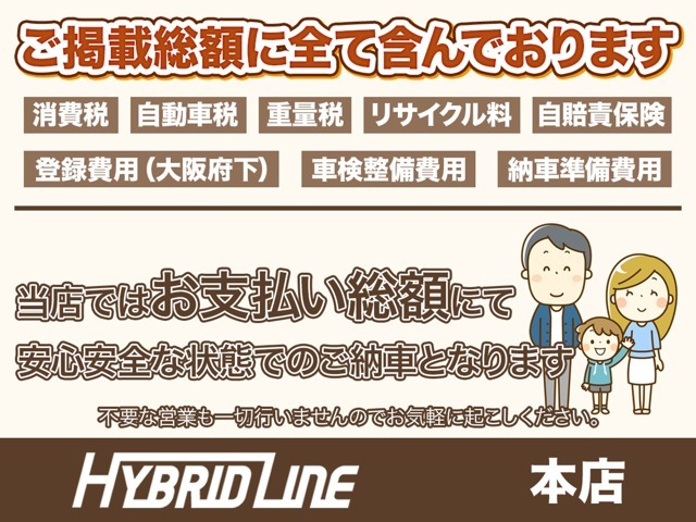 当店では表示されている総額から金額が増えることは御座いませんのでご安心ください！