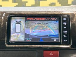【パノラミックビューモニター】専用のカメラにより、上から見下ろしたような視点で360度クルマの周囲を確認することができます☆死角部分も確認しやすく、狭い場所での切り返しや駐車もスムーズに行えます。