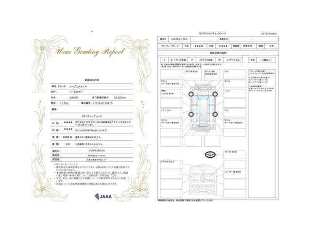 当社の車両は第三者機関にて鑑 定済みですのでご安心下さい。