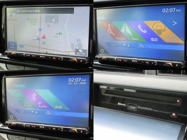 現在では必需品のナビが装備されています。オーディオはAM・FMラジオ・CD・Bluetooth・SDカードが使えます。快適ドライブの強い味方です！