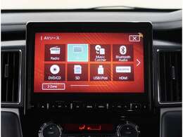 デリカD:5オリジナル10.1型ナビ　フルセグTV　Bluetooth接続可能　DVD＆CD再生　USB接続可能