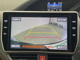 【バックモニター】後ろのカメラの映像がモニターに映し出されるので、後方の見えない死角や、障害物との距離感などもしっかり安全確認することができます！