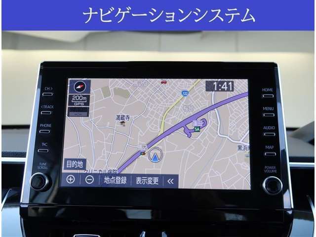 【装備】純正9型ディスプレイオーディオ＋ナビが付いています。BluetoothオーディオやUSB接続などの音楽機能がご利用頂けます。