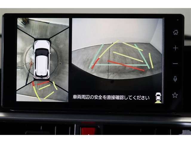 車両を上から見たような映像表示するパノラミックビューモニター付き！