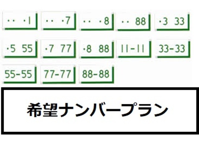 希望ナンバー別途承ります。ご相談ください。