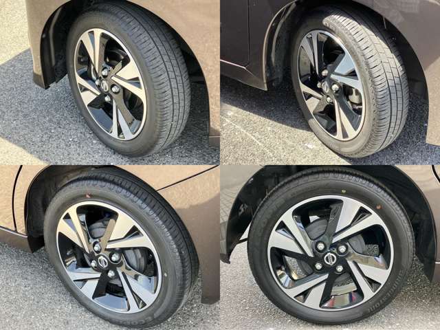 165/55R15　純正アルミホイール装着。タイヤはまだまだ使えます。
