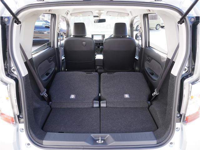【多彩なシートアレンジ】リアシートを倒すとさらに広々です。お近くのスズキ自販島根までお越しください。