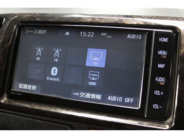 オーデイオメニュー画面です。人気のBluetoothも接続可能です！タッチパネル操作も不具合もありません！