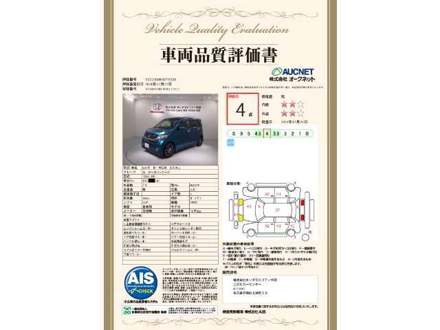 第3者機関によって車両状態証明書を発行しておりますので、状態の確認含めて安心、信頼、満足にお答えします。