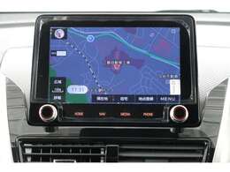 8インチのディスプレイでナビゲーションやモニター、フルセグ、Apple　CarPlay、Android　Autoなど多彩な機能を使えるスマホ連携ナビ！