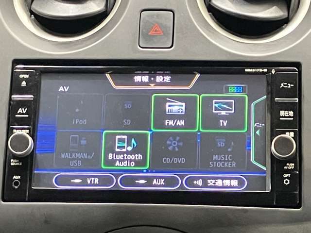 CD録音機能やDVD再生機能・Blutoothオーディオなど接続出来ますので音楽を聴きながら楽しくドライブが出来ます！！