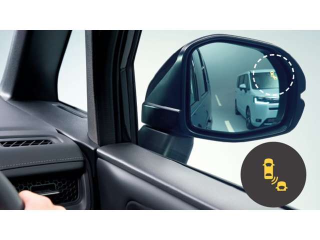 斜め後ろの車をお知らせしてくれるブラインドスポットインフォメーションが搭載されております。