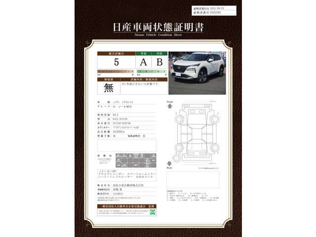 車両状態証