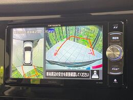【アラウンドビューモニター】専用のカメラにより、上から見下ろしたような視点で360度クルマの周囲を確認することができます☆死角部分も確認しやすく、狭い場所での切り返しや駐車もスムーズに行えます。