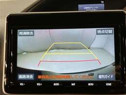 後方確認の必須アイテムバックモニターの画像です。今やなくてはならない方が多くいらっしゃいますが「安心してくださいついてますよ」