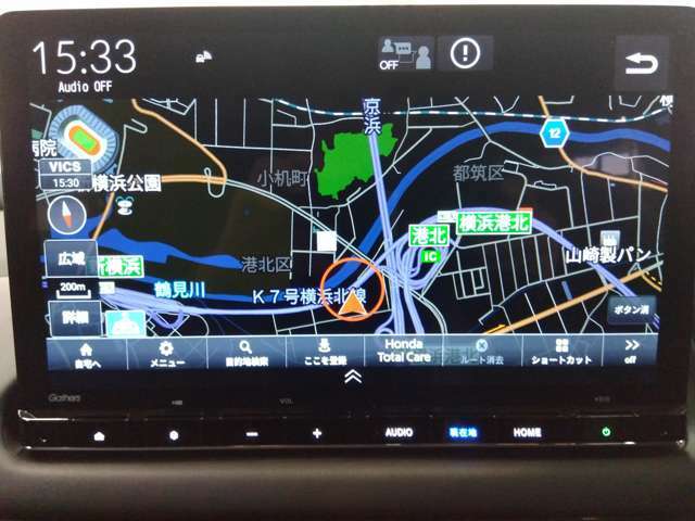 ホンダ純正ナビ付き！独自のインターナビ搭載により、リアルタイムの交通渋滞情報だけでなく、お出掛け先の天気や様々な情報も取得できドライブをよりお愉しみ頂けます！♪