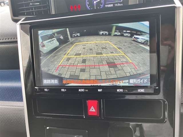 バックカメラが付いているので後方確認が非常にしやすいです。今や運転初心者も熟練者も必須装備！ついていて損はないですね♪