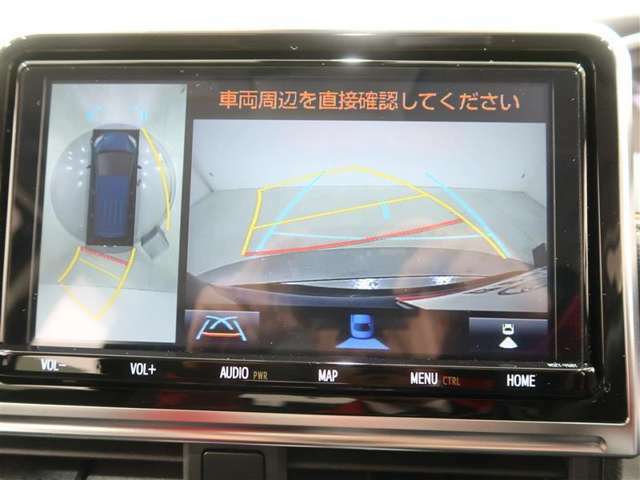 全方位カメラ付きで車庫入れもらくらくです。