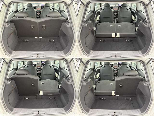 ラゲッジスペースは後部座席を倒すと更に広々とした収納スペースが確保出来ます♪荷物の出し入れもラクラクです♪