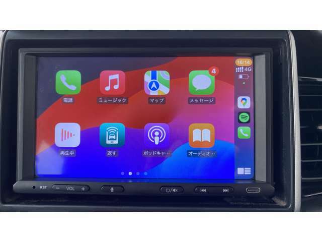 ワイヤレスCarplay対応・Android・iPhoneどちらも接続可能です。