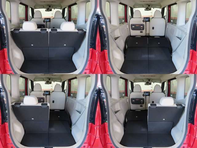 セカンドシートを倒せばフラットな巨大ラゲッジスペース！