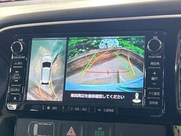 【マルチアラウンドモニター】専用のカメラにより、上から見下ろしたような視点で360度クルマの周囲を確認することができます☆死角部分も確認しやすく、狭い場所での切り返しや駐車もスムーズに行えます。
