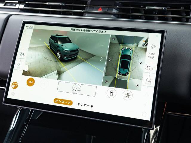 全周囲カメラとセンサーは狭い場所でも安心して駐車できるようにサポート。タッチスクリーンの表示と音で障害物との距離を確認できます。車幅感覚に慣れていない方や駐車の苦手な方には必見の装備といえます♪
