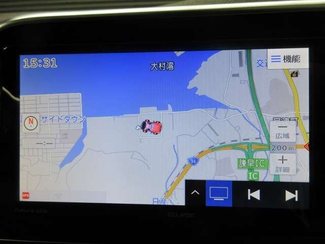 ナビ付で慣れない道も旅先でも安心。