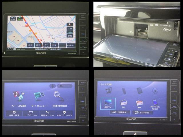 ナビゲーション付きです。ドライブに便利な地図や情報が入手できます。DTV/DVD/Bluetooth/AM・FMラジオなどもOKですよ！