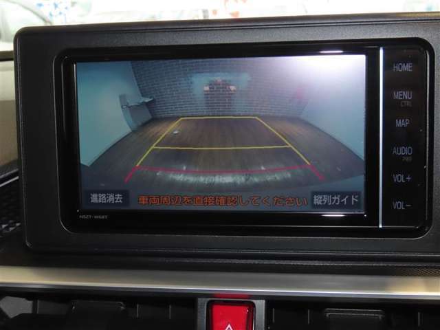 バックガイドモニターで、後方を確認しながら安心して駐車することができます。運転初心者も熟練者も必須の機能ですよ！