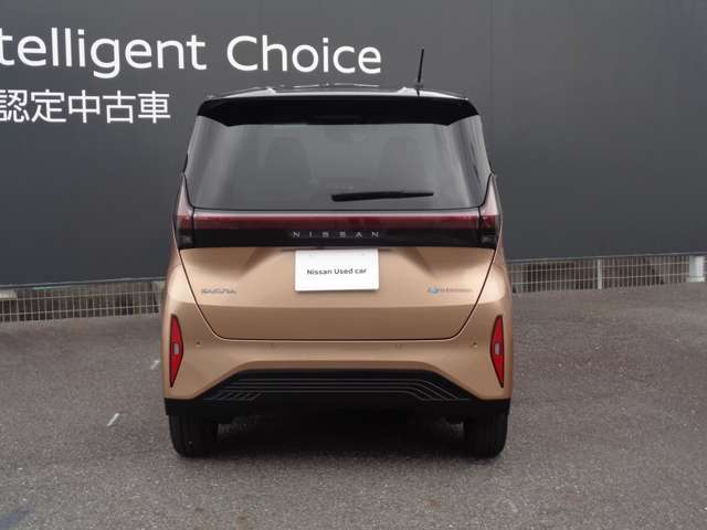 後方からもスッキリスタイル