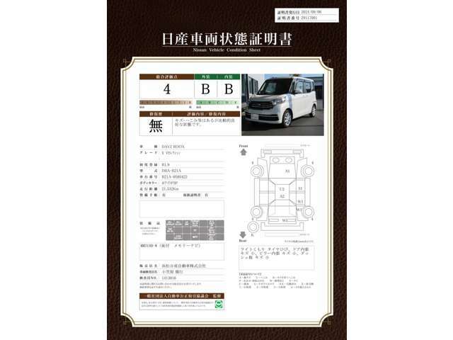 車両状態評価証