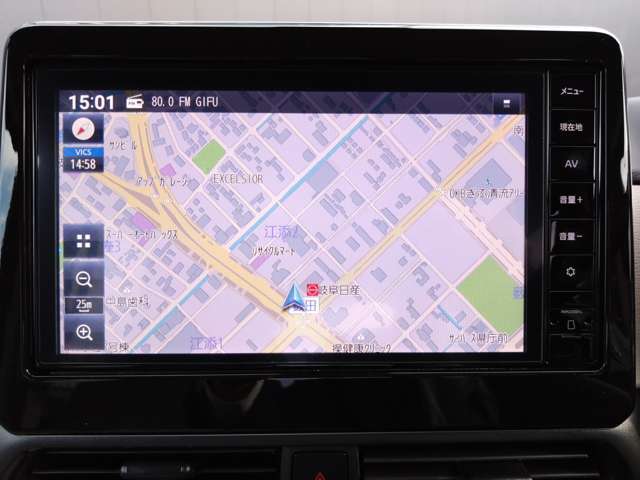 日産純正Wi-Fi内蔵9インチナビ(MM223D-L)装備。スマホを使って部分地図更新が可能です。フルセグ地デジTV、FM/AMラジオ、Bluetoothオーディオ、SDカード対応などオーディオ機能も充実です。