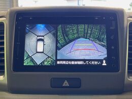 【パノラミックビューモニター】専用のカメラにより、上から見下ろしたような視点で360度クルマの周囲を確認することができます☆死角部分も確認しやすく、狭い場所での切り返しや駐車もスムーズに行えます。