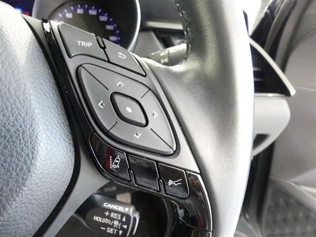 ステアリングスイッチで車両情報を切り替えて必要な必要な情報を確認したりできます。