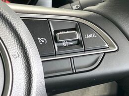 【クルーズコントロール】高速道路もラクラク走行。アクセルを離しても一定速度で走行ができ、長距離運転時の負担を軽減！加速・減速も簡単なスイッチ操作で調整できます。