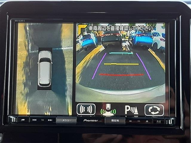 ■　装備3　■　全方位モニター：真上から見たような全周囲カメラで苦手な車庫入れも安心です！