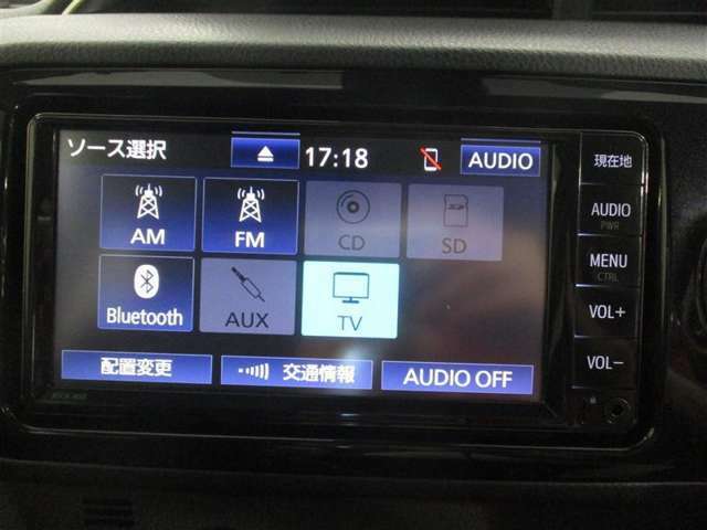 CD再生はもちろん、ブルートゥース通信でスマホ内の音楽視聴機能など、多彩なオーディオメニューを搭載しています！