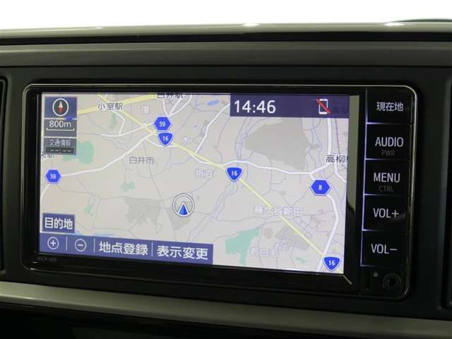 Bluetooth機能搭載の7インチナビです。TVも視聴できてナビの設定もタッチパネル式なので簡単に操作できます。