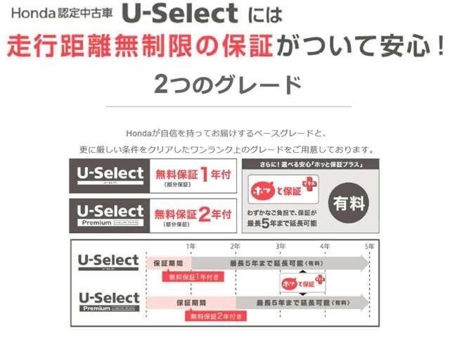 ホッと保証は通常1年（U-Select Premiumは2年）が無料で付いてきます。さらに有料でU-Selectは1年か4年、U-Select Premiumは3年の延長が可能です。