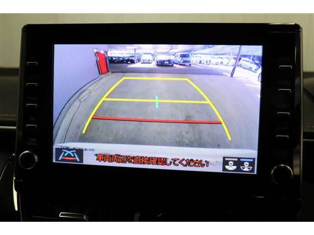 後方の死角を軽減し、狭い場所での切替しや駐車もしやすくなるバックモニターを装備しています。