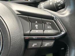 【クルーズコントロール】高速道路もラクラク走行。アクセルを離しても一定速度で走行ができ、長距離運転時の負担を軽減！加速・減速も簡単なスイッチ操作で調整できます。