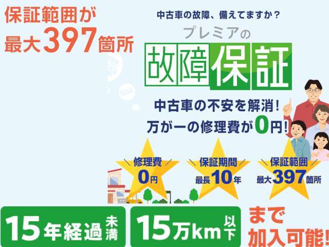 プレミア株式会社の有料保証取扱店です。長く乗るため・何かの故障の保証が欲しいなどご相談下さい。