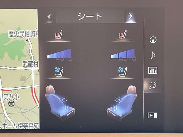 ◆【シートベンチレーション】夏場の暑い日でも、シートの座面や背もたれの部分から風が送られてくるので、蒸れを防ぎます！また換気などの効果もあり、室内環境を整えてくれます。