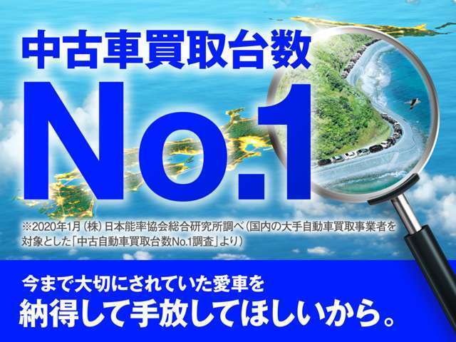 お陰様でガリバーは中古車買取No.1（2020年1月時点）！！これからも全てのお客様に信頼頂けるサービスを提供して参ります！！