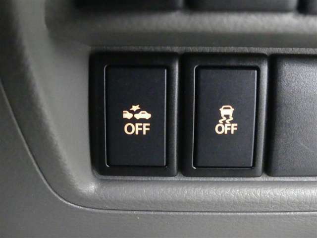 衝突軽減ブレーキと横滑り防止機能のOFFボタンです！！