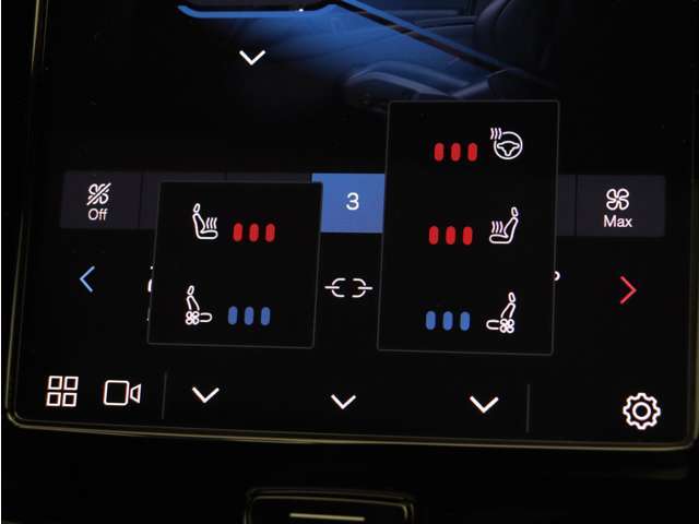 Google搭載によりさまざまな機能をハンズフリー操作できます。フロントにはシートヒーター＆シートエアコン、ステアリングホイールヒーターを装備！北欧スウェーデン発祥のブランドならではのオプションです。